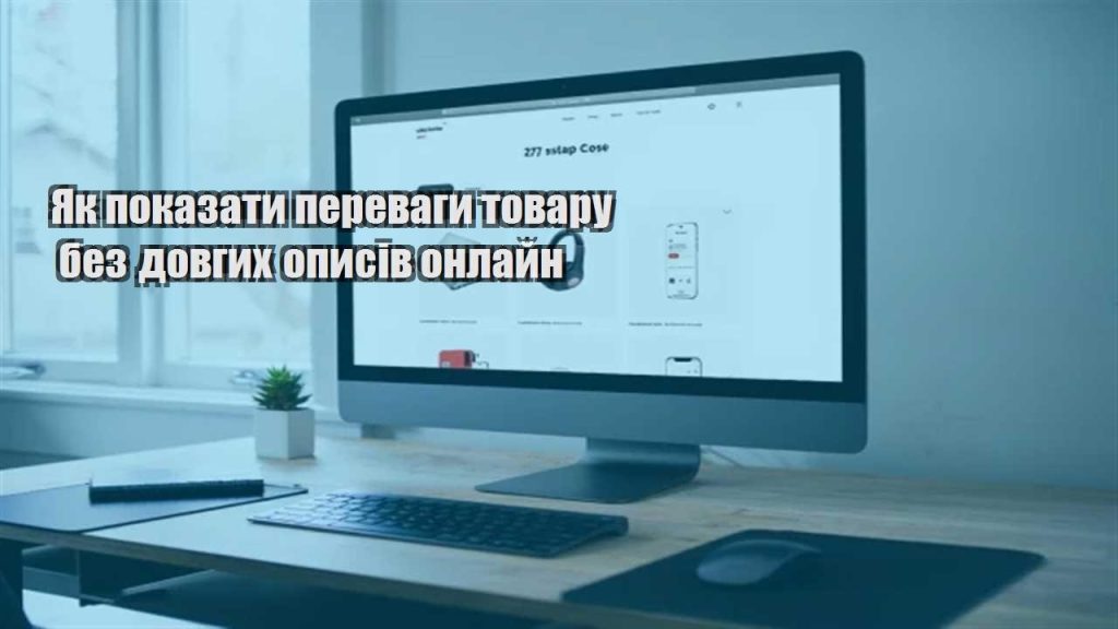 yak pokazaty perevagy tovaru bez dovgyh opysiv onlajn